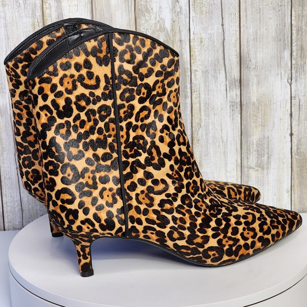 NEW - On 34th Aatira Leopard Tulip Booties - Size 8.5 M - Picture 3 of 12